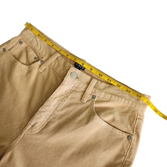 J Crew Womens High Rise Slim Demi Boot Pant in Corduroy Size 28 Tan Ankle Crop - Picture 10 of 13
